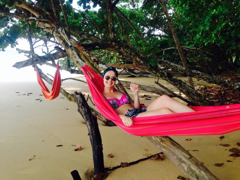 Chilling at Playa Bluff