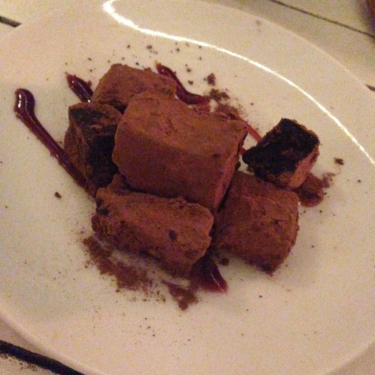 Bitter chocolate truffles