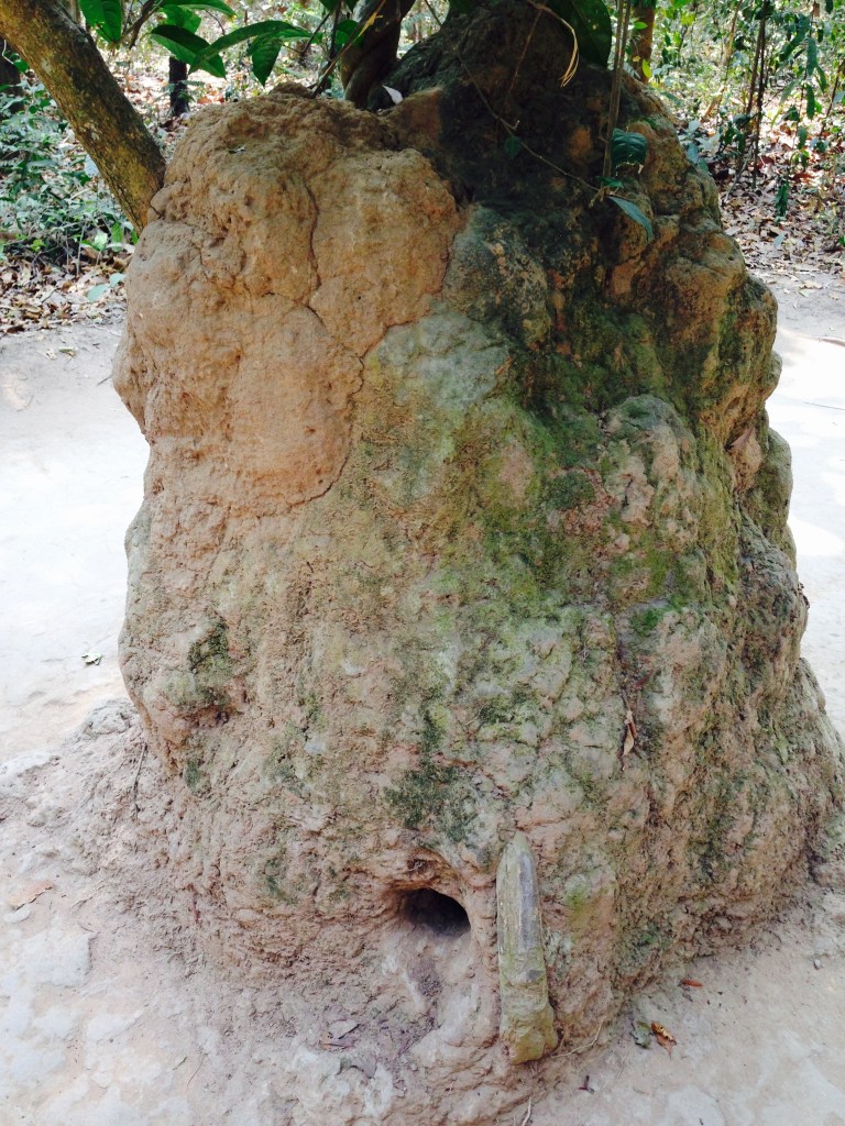 Man-made termite hill vents