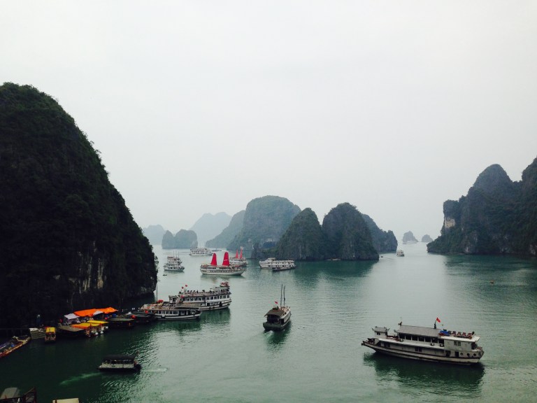 Rush hour in Ha Long bay!
