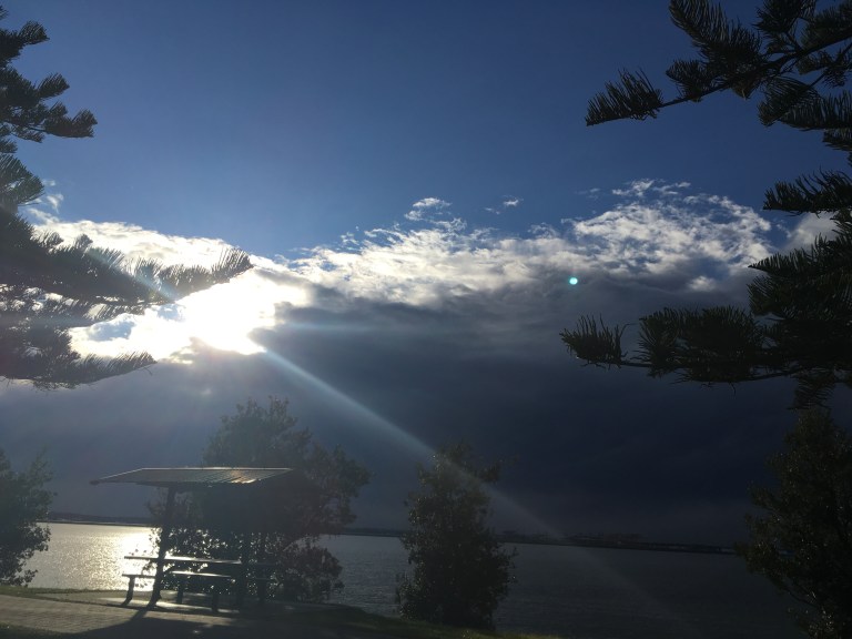 En route to the event